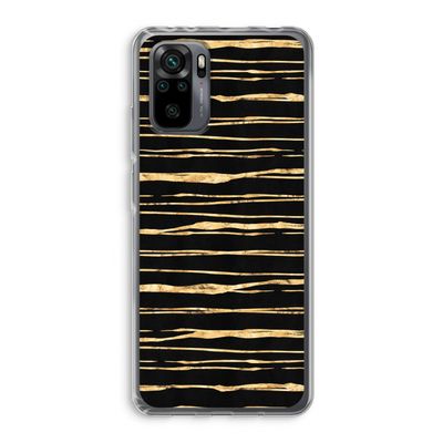 Gouden strepen: Xiaomi Redmi Note 10 Pro Transparant Hoesje