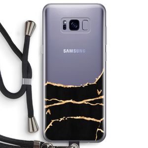 Gouden marmer: Samsung Galaxy S8 Transparant Hoesje met koord