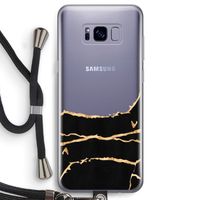 Gouden marmer: Samsung Galaxy S8 Transparant Hoesje met koord