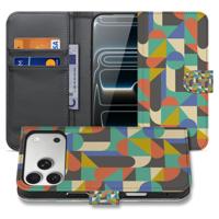 Apple iPhone 17 Pro | Bookcase | Hoesje Funky Retro Pasjes Kunstleer