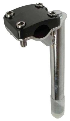 Hzb bmx stuurpen 21.1 mm vast 21.1/185/40 mm zwart/zilver