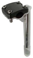 Hzb bmx stuurpen 21.1 mm vast 21.1/185/40 mm zwart/zilver Hzb bmx stuurpen 21.1 mm vast 21.1/185/40 mm zwart/zilver