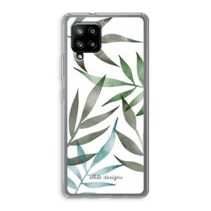 Tropical watercolor leaves: Samsung Galaxy A42 5G Transparant Hoesje