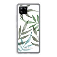 Tropical watercolor leaves: Samsung Galaxy A42 5G Transparant Hoesje