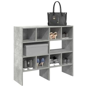 VidaXL Schoenenrekken 2 st stapelbaar 89,5x30x40 cm betongrijs