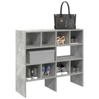VidaXL Schoenenrekken 2 st stapelbaar 89,5x30x40 cm betongrijs