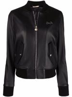 Philipp Plein veste bomber en cuir - Noir