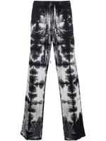 Nahmias pantalon droit à motif tie dye - Noir