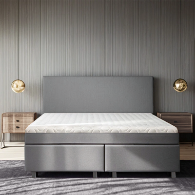 2-Persoons Boxspring Julia Relax - Grijs 140x200 cm - Pocketvering - Inclusief Topper - Dekbed-Discounter.nl