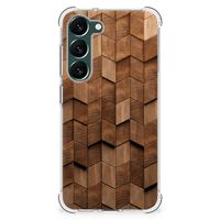 Stevig Telefoonhoesje voor Samsung Galaxy S23 Plus Wooden Cubes - thumbnail
