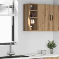 Hangkast Riga 20x29,5x60 cm bewerkt hout artisanaal eikenkleur