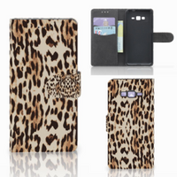 Samsung Galaxy Grand Prime | Grand Prime VE G531F Telefoonhoesje met Pasjes Leopard - thumbnail