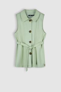 NoBell Meisjes gilet met riem - Tika - Jade