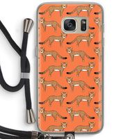 Cheetah: Samsung Galaxy S7 Transparant Hoesje met koord