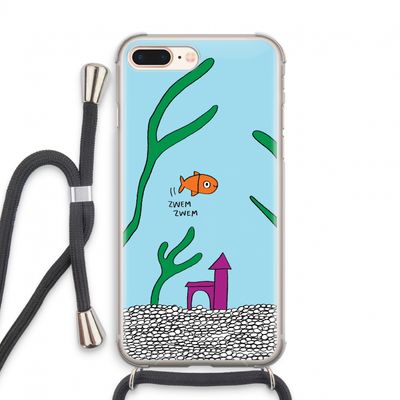 Aquarium: iPhone 8 Plus Transparant Hoesje met koord