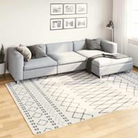 Vloerkleed wasbaar anti-slip 190x300 cm zwart en wit