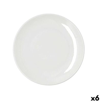 Eetbord Bidasoa Harmony Hydrozero Wit Keramisch Ø 25 cm (6 Stuks)