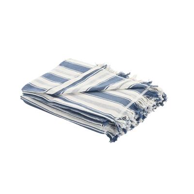 Deken Home ESPRIT Blauw Grijs Strepen