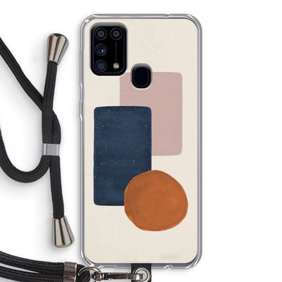 Geo #3: Samsung Galaxy M31 Transparant Hoesje met koord