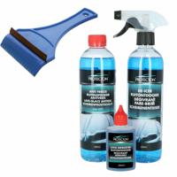 Ruitenontdooier spray set - voor auto - antivries sprays - winter/vorst - incl. ijskrabber - thumbnail