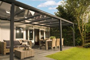 Tijdelijk 15% korting | Verasol Profiline 2.0 aluminium veranda 600x250 cm glasdak Aluminium Verasol