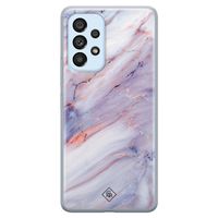 Samsung Galaxy A33 siliconen hoesje - Marmer paars Samsung Galaxy A33 siliconen hoesje - Marmer paars