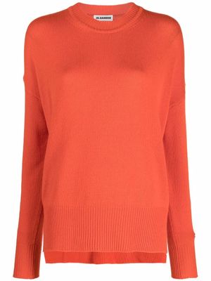 Jil Sander pull en cachemire à col rond - Orange