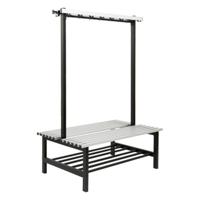 ZITBANK TYPE6 115 CM ALUMINIUM MET SCHOENENREK, ZWART (3092) ZITBANK TYPE6 115 CM ALUMINIUM MET SCHOENENREK, ZWART (3092)
