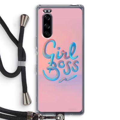 Girl boss: Sony Xperia 5 Transparant Hoesje met koord