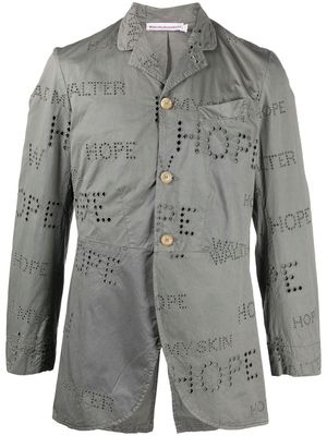 Walter Van Beirendonck Pre-Owned blazer droit Royal - Gris