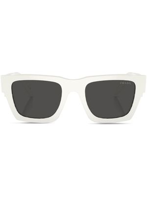 Prada Eyewear lunettes de soleil carrées à logo - Blanc