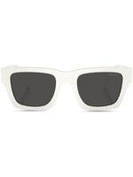 Prada Eyewear logo-lettering square sunglasses - Blanc