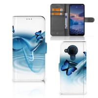 Nokia 5.4 | Telefoonhoesje | Met pasjeshouder | Vlinders