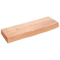 vidaXL Wandschap 60x20x6 cm behandeld massief eikenhout lichtbruin - thumbnail