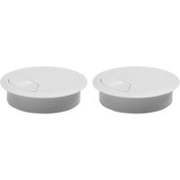 AMIG Kabeldoorvoer - 2x - kunststof dop met opening - Dia 60 mm x H20 mm - wit