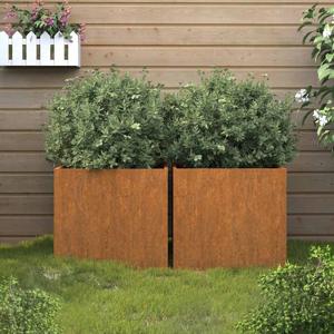 VidaXL Plantenbakken 2 st 49x47x46 cm cortenstaal