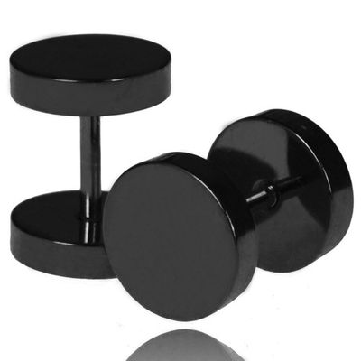 LGT Jewels Stud oorbellen zwart 10mm