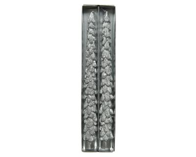 Dinerkaars wax d4h27cm zilver 2st - Ksd