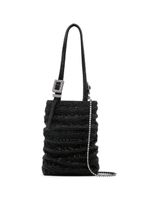 Benedetta Bruzziches mini sac froncé à strass - Noir - thumbnail