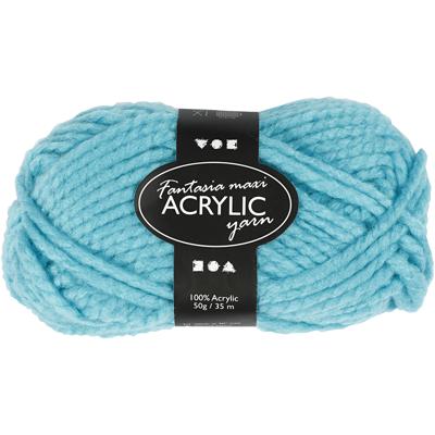Creativ Company Fantasia acrylgaren, l: 35 m, maxi, turquoise, 50 gr/ 1 bol