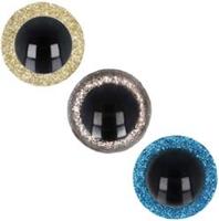 Opry Glitter dierenogen tweekleurig 10mm per 10 stuks