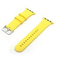 Rubberen sportbandje met gesp - Geel - Geschikt voor Apple Watch 44mm / 45mm / 46mm / 49mm Rubberen sportbandje met gesp - Geel - Geschikt voor Apple Watch 44mm / 45mm / 46mm / 49mm