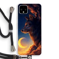 Night Guardian: Pixel 4 XL Transparant Hoesje met koord
