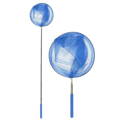 Schepnet - 2x - telescopisch- 70 cm - donker blauw - aluminium - visnet / vlindernet - uitschuifbaar