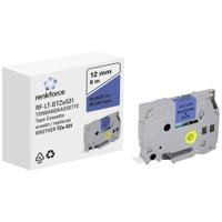 Labeltape Renkforce RF-LT-BTZe531 Compatibel vervangt Brother TZe-531 12 mm Tapekleur: Blauw Tekstkleur: Zwart 8 m