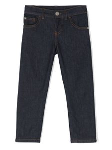 Versace Kids jean slim à plaque Medusa - Bleu