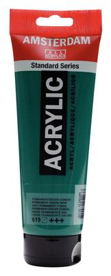 Royal Talens Amsterdam Standard Series Acrylverf Tube 250 ml - Permanentgroen Donker 619