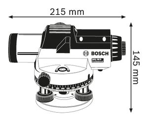 Bosch Professional GOL 26D + BT 160 + GR 500 Optisch nivelleerinstrument Incl. statief Reikwijdte (max.): 100 m Optische vergroting (max.): 26 x