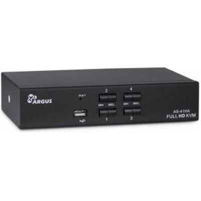 Inter-Tech AS-41HA HDMI KVM-switch Zwart