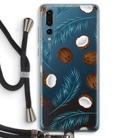 Kokosnoot roze: Huawei P20 Pro Transparant Hoesje met koord